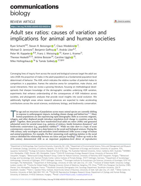 animal srx|Adult sex ratios: causes of variation and implications for animal .